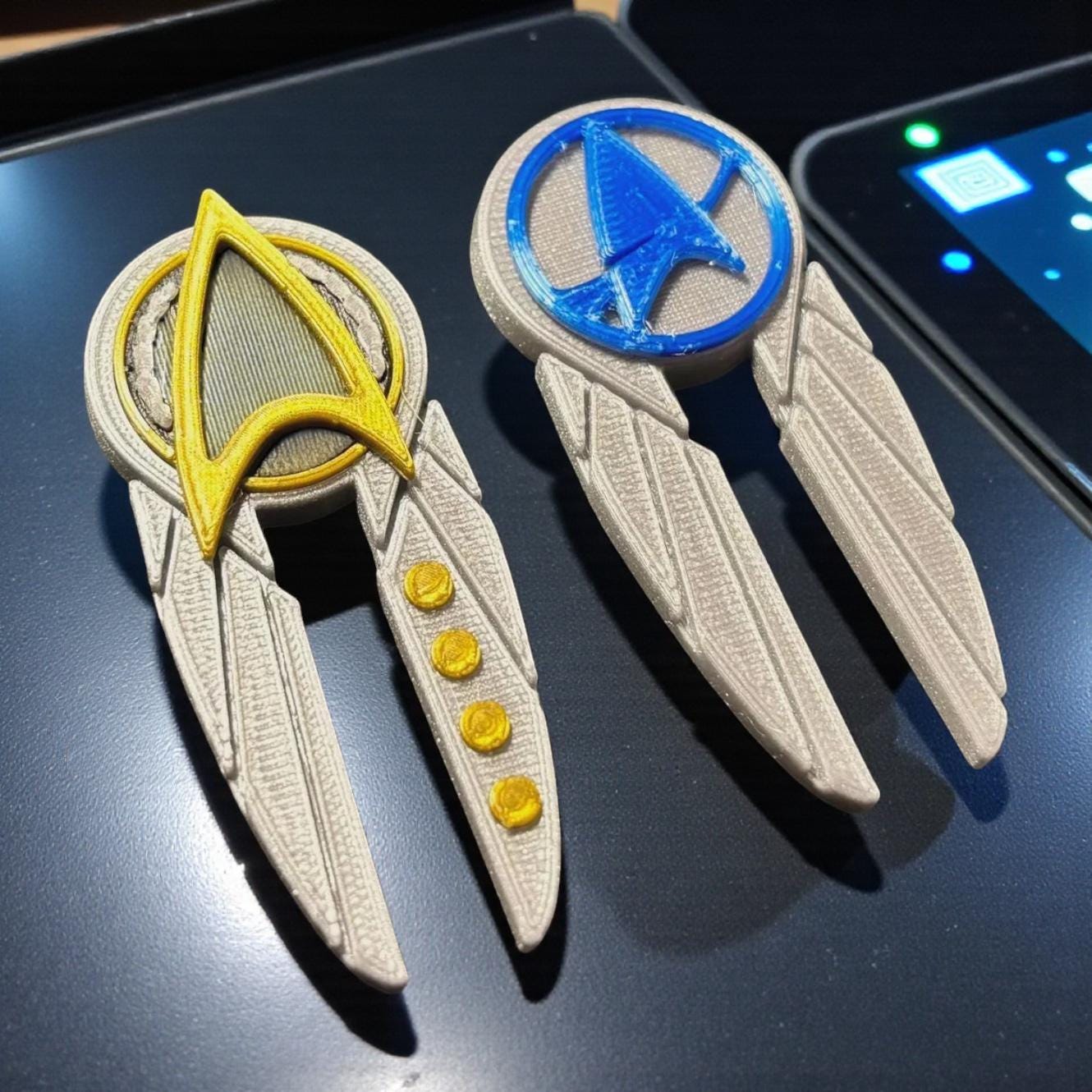 3D Printed Starfleet Academy Combadge | Cosplay Costume Prop