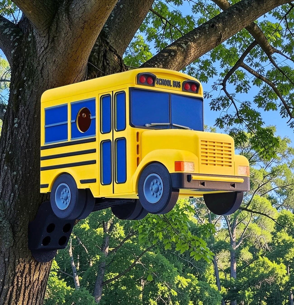 School Bus Bird House | 3D Printed | Birding