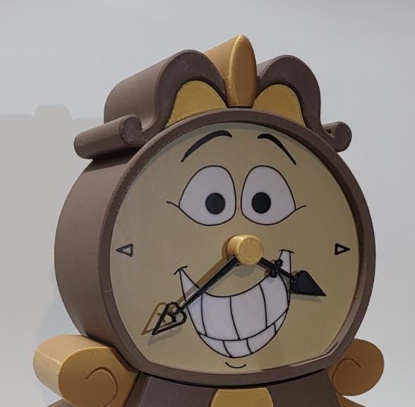 Cogsworth-Inspired Animated Clock – 3D Printed Desk or Shelf Decor