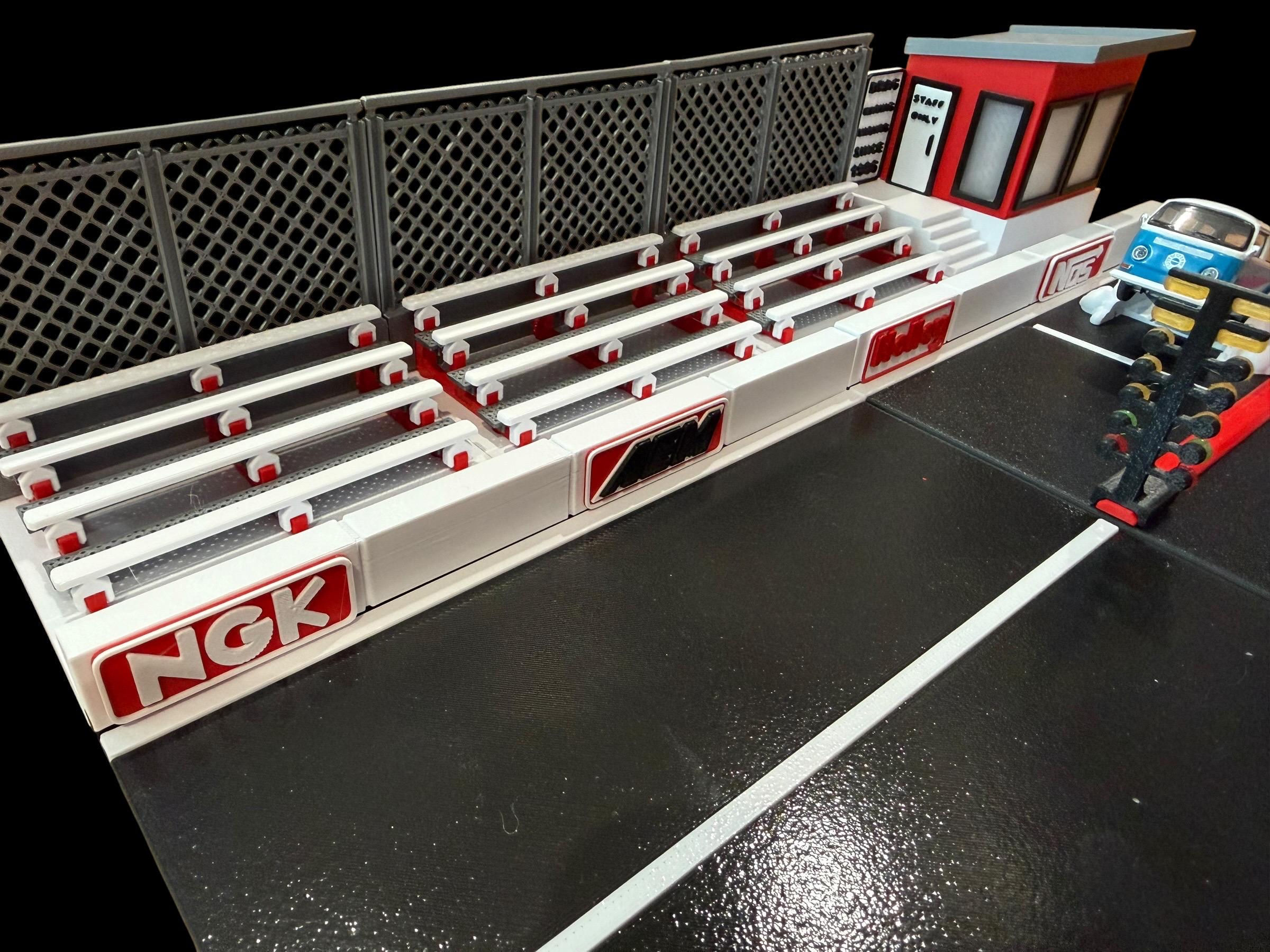 Drag Strip Diorama – 1:64 Scale – 3D Printed