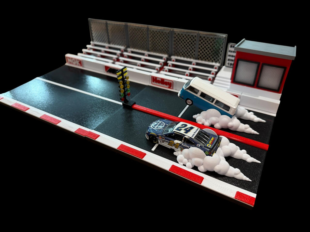 Drag Strip Diorama – 1:64 Scale – 3D Printed