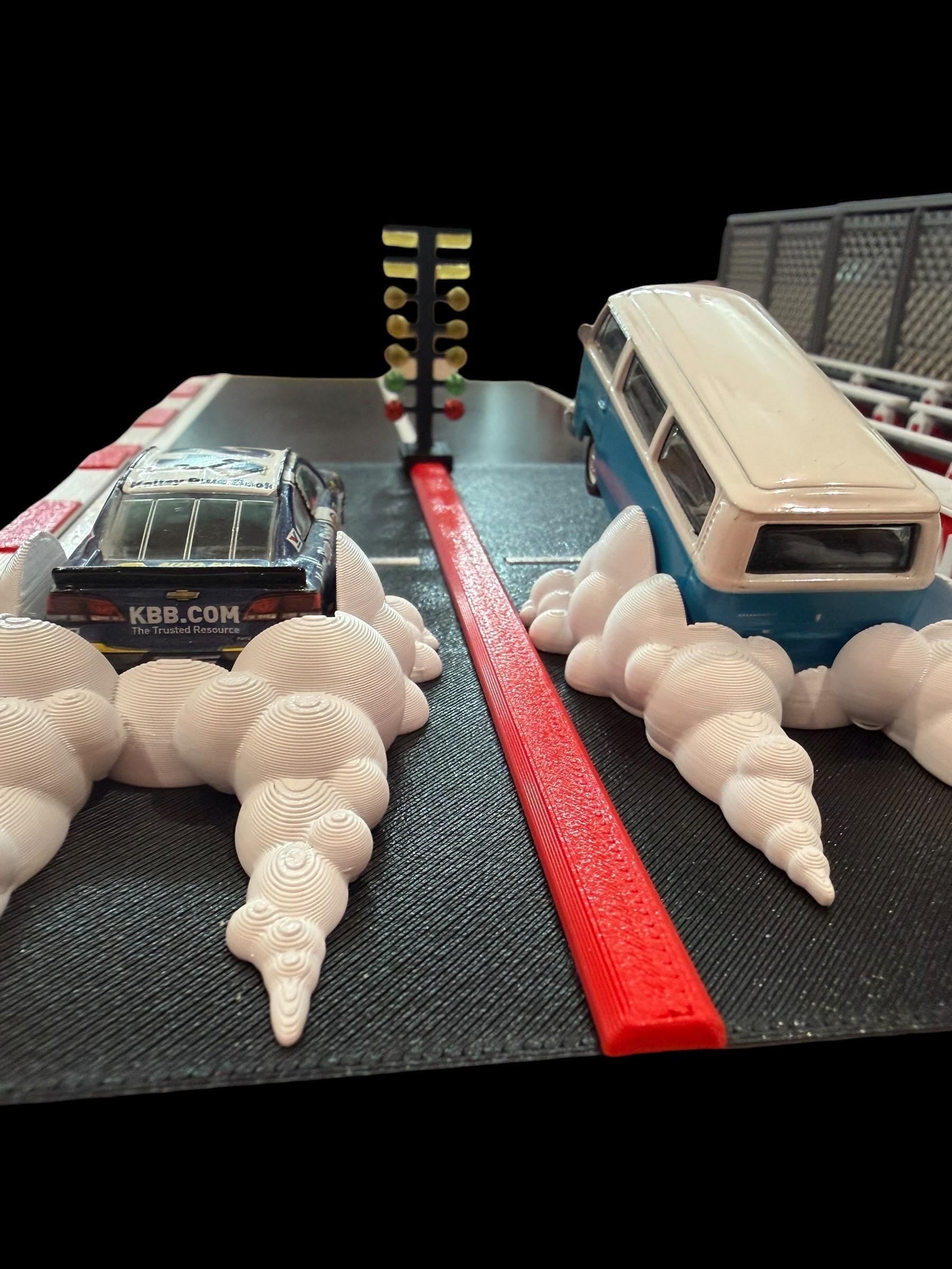 Drag Strip Diorama – 1:64 Scale – 3D Printed