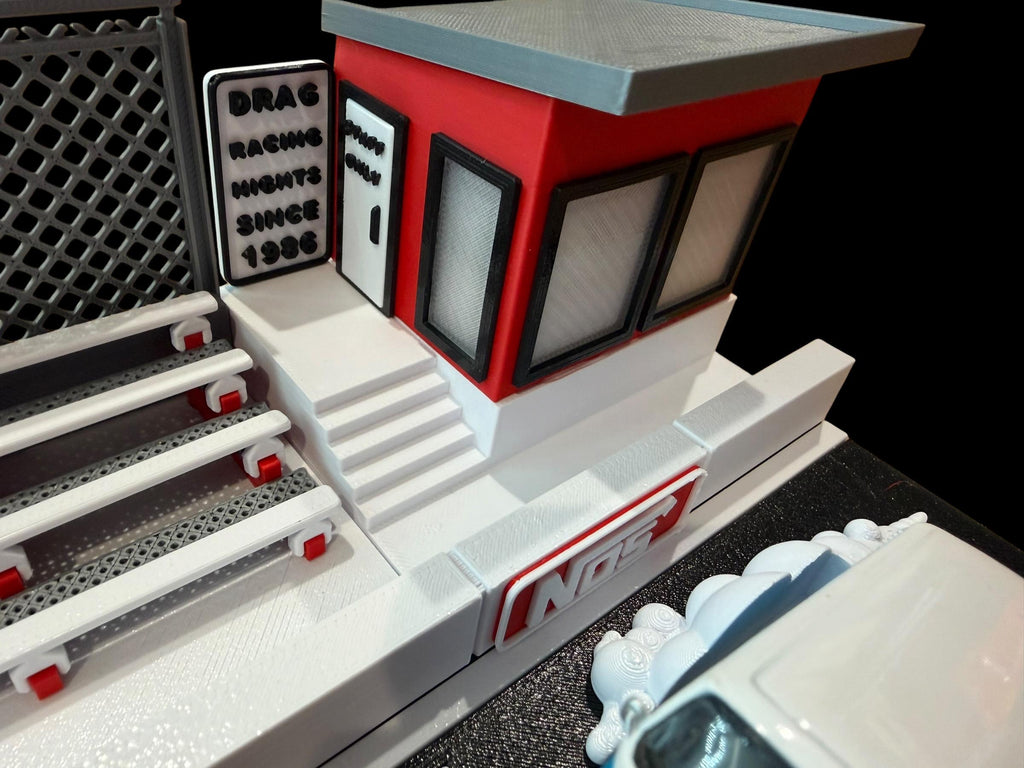 Drag Strip Diorama – 1:64 Scale – 3D Printed