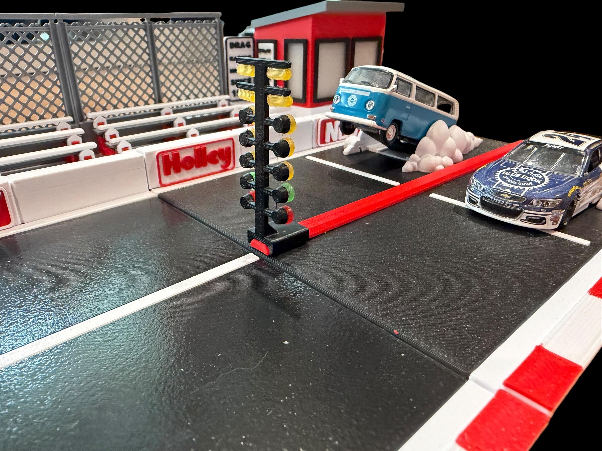 Drag Strip Diorama – 1:64 Scale – 3D Printed