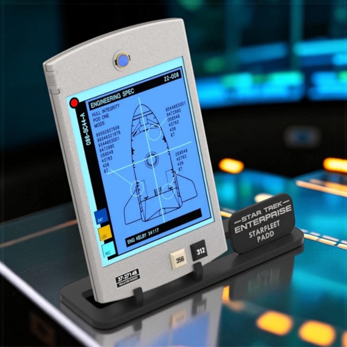 PADD | Enterprise | 3D Printed | TV Movie Memorabilia Replica Props | Cosplay Props | Costume