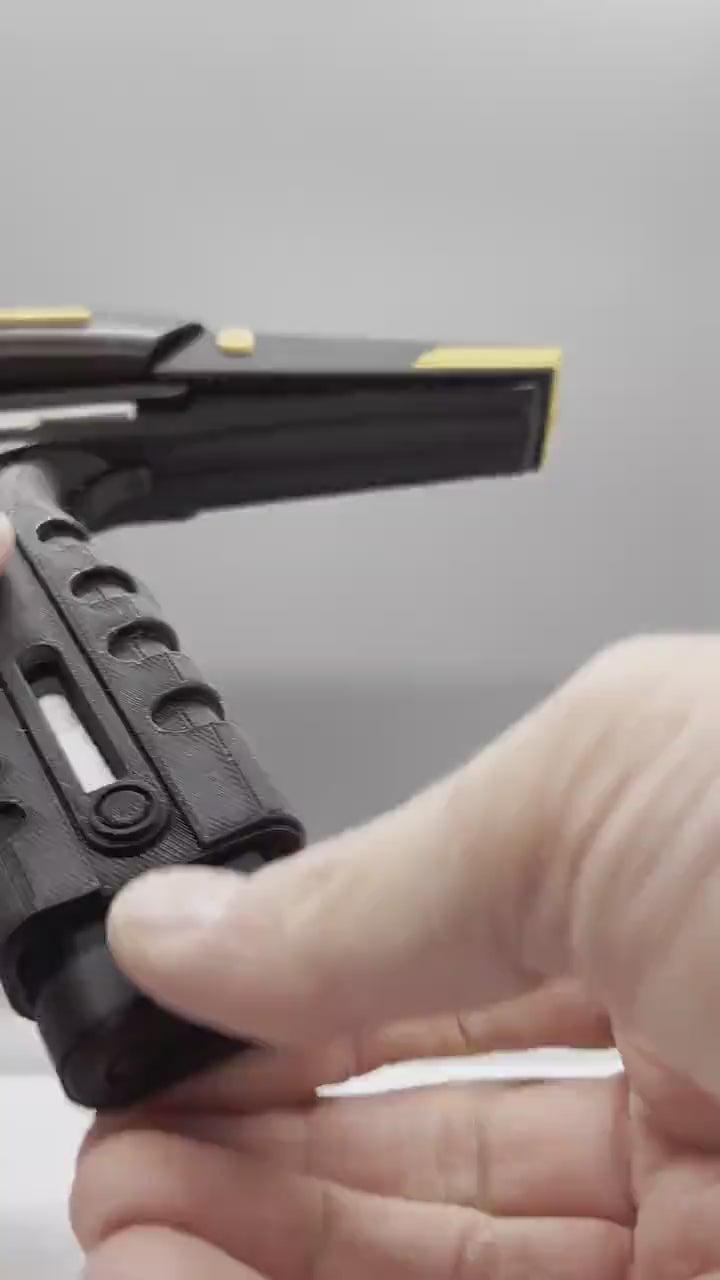 Phaser | Type II | Discovery | Pop-up Display | 3D Printed | In Color | No Assembly Required| TV Memorabilia Props | Cosplay Props | Costume