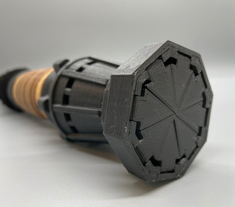 Rey Skywalker Lightsaber | IT OPENS! | No Paint Required | 3D Printed | Galaxy's Edge | Clone Wars | Lightsaber Display Mount on Desk/Wall