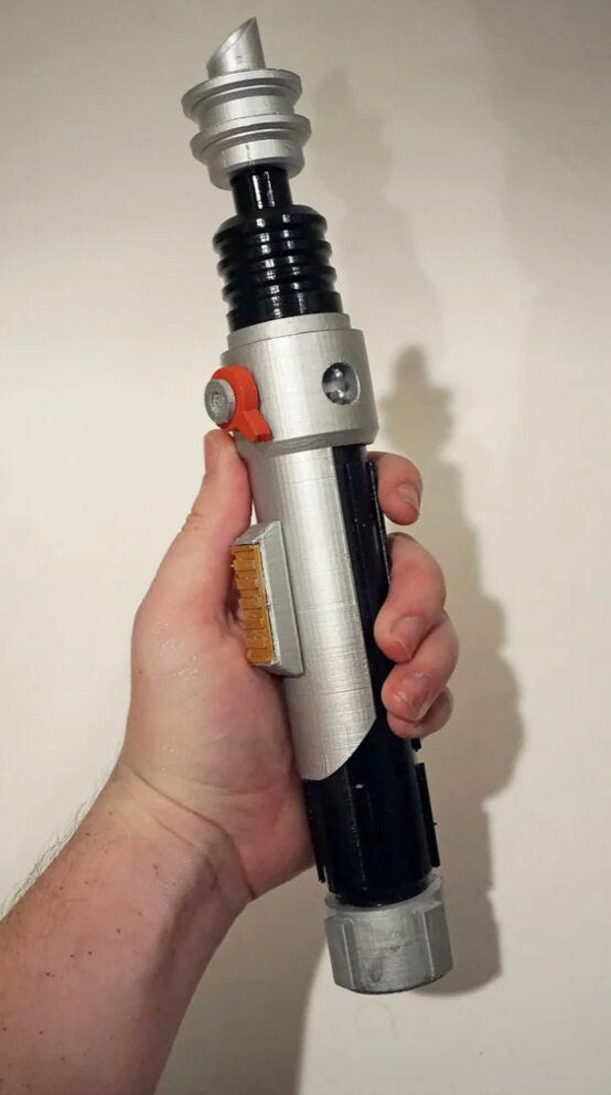 Ezra Bridger’s 2nd Lightsaber | No Paint Required | 3D Printed | Galaxy's Edge | Clone Wars | Lightsaber Display Mount on Desk or Wall