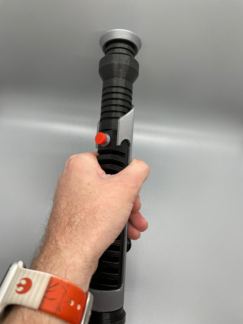 Qui-Gon Jinn’s Lightsaber | No Paint Required | 3D Printed | Galaxy's Edge | Clone Wars | Lightsaber Display Mount on Desk or Wall