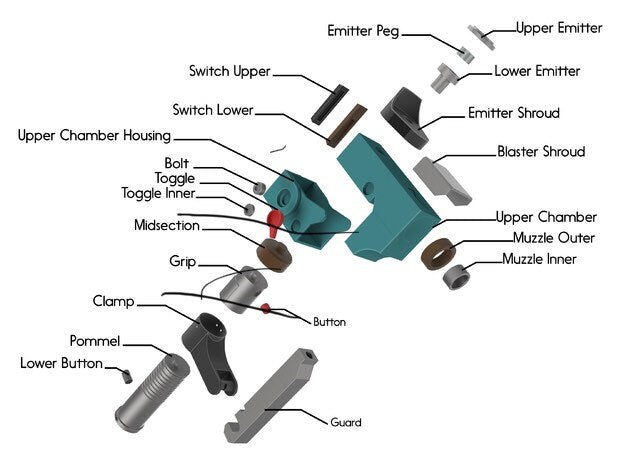 Ezra Bridger's Lightsaber | No Paint Required | 3D Printed | Galaxy's Edge | Clone Wars | Lightsaber Display Mount on Desk or Wall