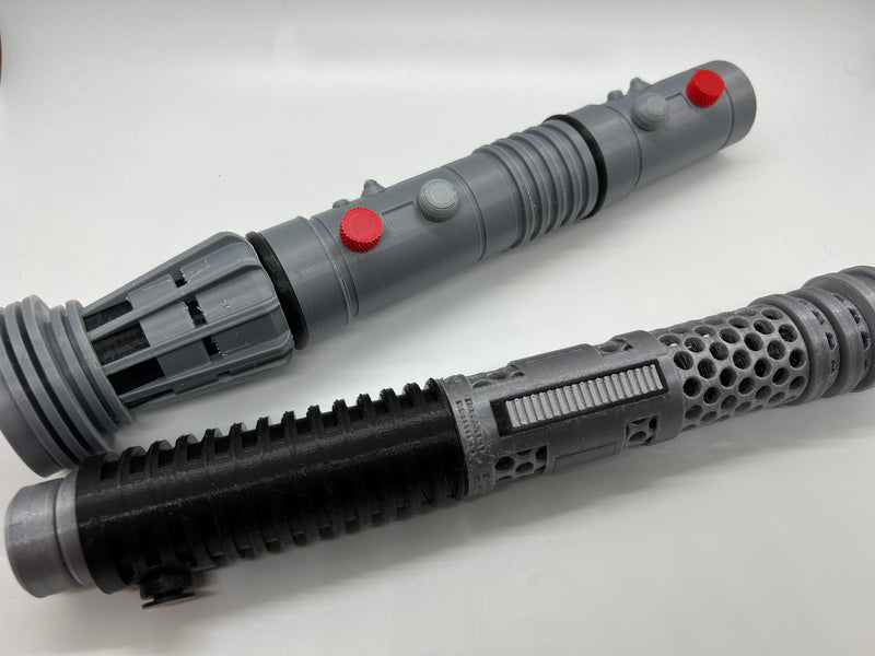 Darth Maul Lightsaber | No Paint Required | 3D Printed | Galaxy's Edge | Clone Wars | Lightsaber Display Mount on Desk or Wall