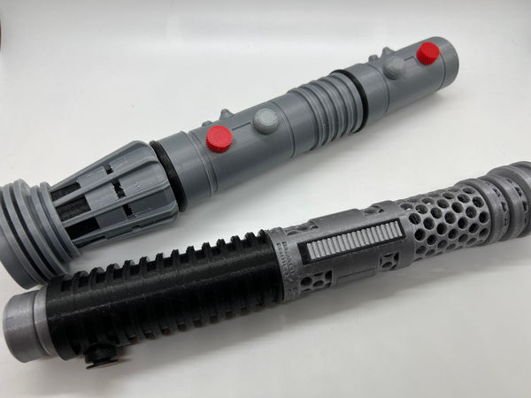 Asajj Ventress and Maul Lightsaber | Dark Disciple & Clone Wars Season 7 | No Paint Required | 3D Printed | Lightsaber Display Mount