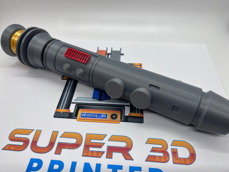 Barriss Offee's Lightsaber | No Paint Required | 3D Printed | Galaxy's Edge | Clone Wars | Lightsaber Display Mount on Desk or Wall