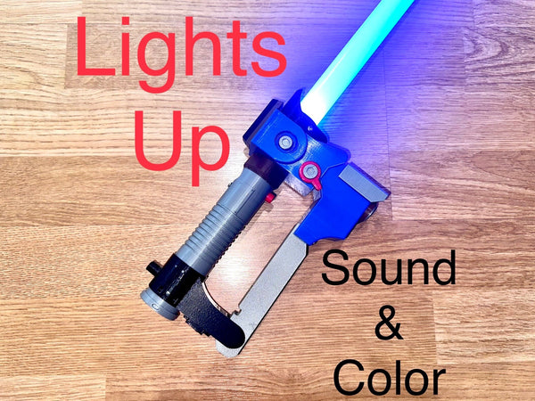 Working Light Up Ezra Bridger's Lightsaber with Sound | No Paint Required | 3D Printed | Rebel Alliance | Lightsaber Display Mount Offered