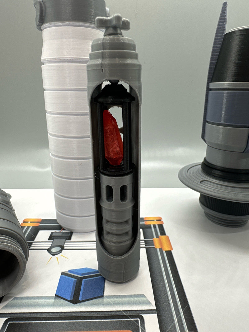 Shin Hati Lightsaber | Modular Design Screws Together Ahsoka | No Paint Required | 3D Printed | Lightsaber Display Mount on Desk or Wall