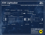 Ezra Bridger’s 3rd Lightsaber | No Paint Required | 3D Printed | Rebels | Sabine | Ahsoka | Lightsaber Display Mount on Desk or Wall